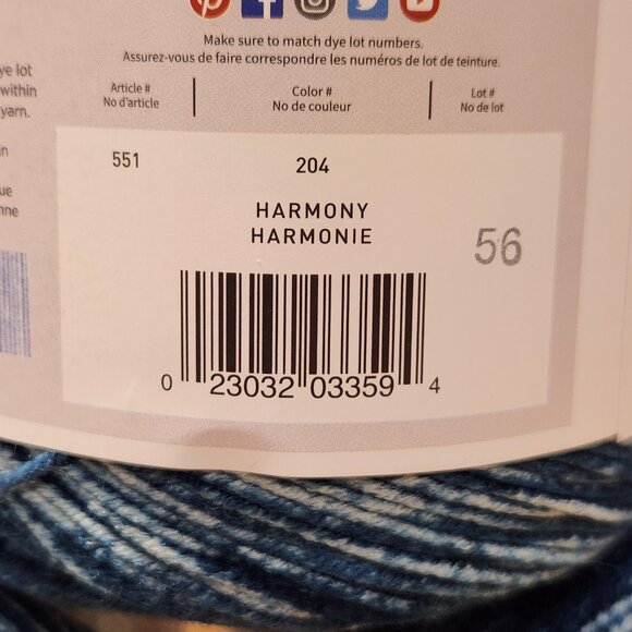 Lion Brand Mandala Ombre Yarn in Harmony (Blue) - Picture 8 of 8